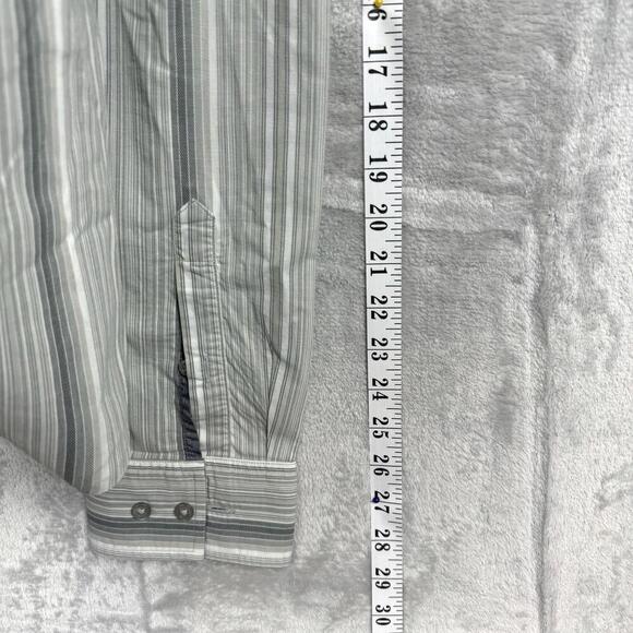 Tommy Bahama Relaxed Fit Striped Shirt XL Tall Made in Peru Cotton Modal Blend - Picture 7 of 12